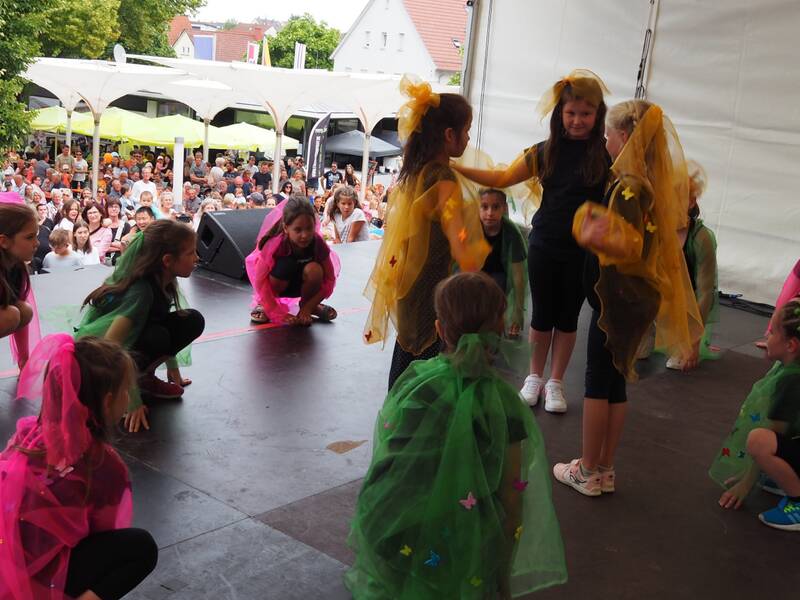 Tanzaufführung von Kindern während der Bierwecketse