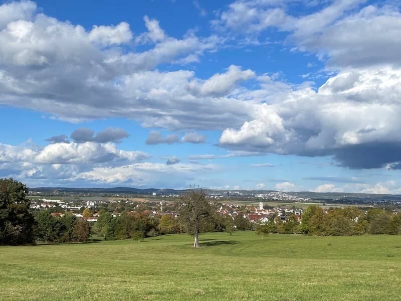 Filderhochebene mit Neuhausen im Mittelpunkt